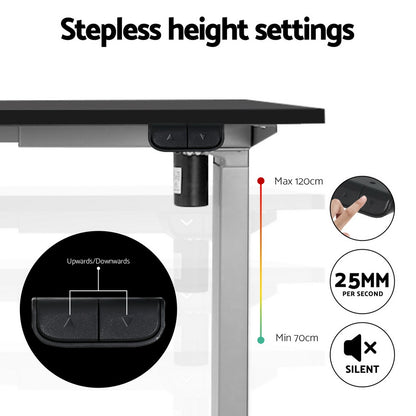 Artiss Electric Standing Desk Frame Only Height Adjustable 70KG Load Grey-Office Desks-PEROZ Accessories