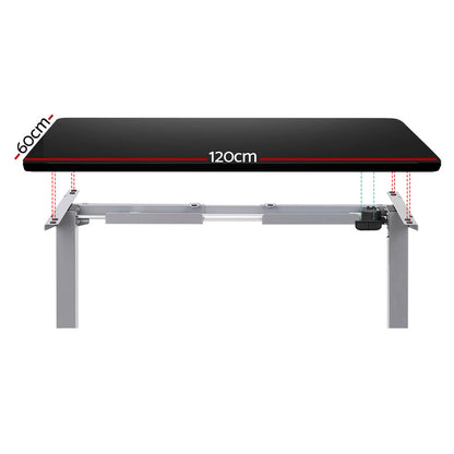Artiss Standing Desk Motorised 120CM Black-Office Desks-PEROZ Accessories