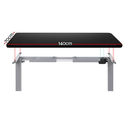 Artiss Standing Desk Motorised 140CM Black-Office Desks-PEROZ Accessories