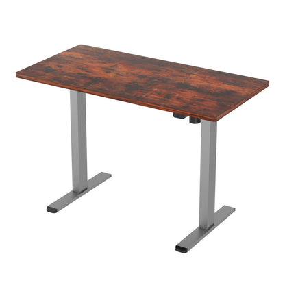 Artiss Standing Desk Motorised 140CM Rustic Brown-Office Desks-PEROZ Accessories
