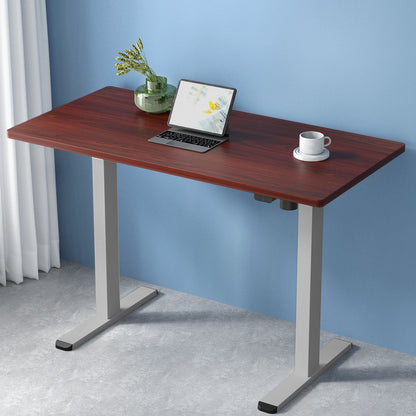 Artiss Standing Desk Motorised 120CM Walnut-Office Desks-PEROZ Accessories