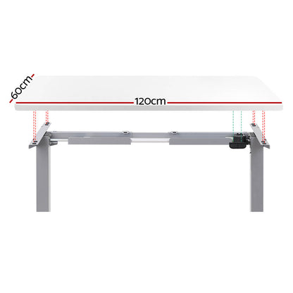 Artiss Standing Desk Motorised 120CM White-Office Desks-PEROZ Accessories