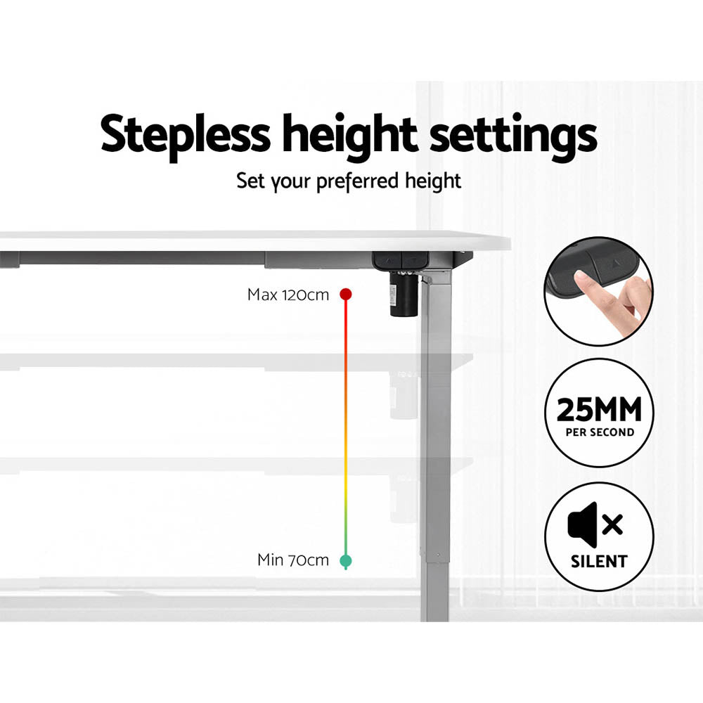 Artiss Standing Desk Motorised 120CM White-Office Desks-PEROZ Accessories