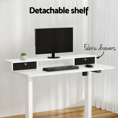 Artiss Electric Standing Desk with Storage Shelf Drawer Office Table 120CM-Furniture &gt; Office &gt; Office &amp; Desk Chairs-PEROZ Accessories