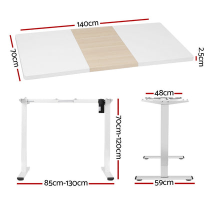 Artiss Electric Standing Desk Sit Stand Desks 140CM-Furniture &gt; Office-PEROZ Accessories