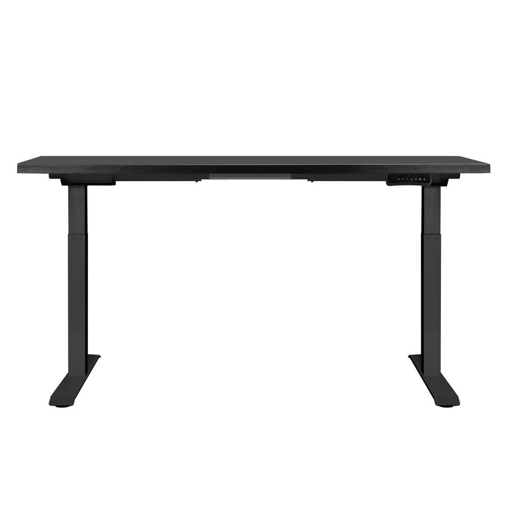 Artiss Standing Desk Motorised Dual Motor Black 140CM-Office Desks-PEROZ Accessories