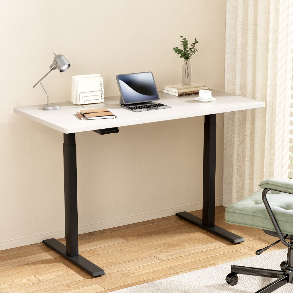 Artiss Standing Desk Motorised Dual Motor White 140CM-Office Desks-PEROZ Accessories