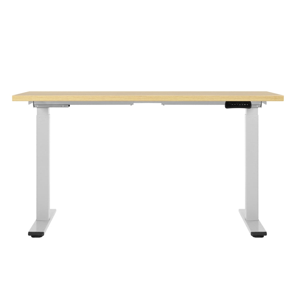 Artiss Standing Desk Motorised Dual Motor 120CM White Oak-Office Desks-PEROZ Accessories