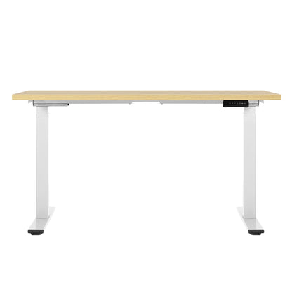 Artiss Standing Desk Motorised Dual Motor 140CM White Oak-Office Desks-PEROZ Accessories
