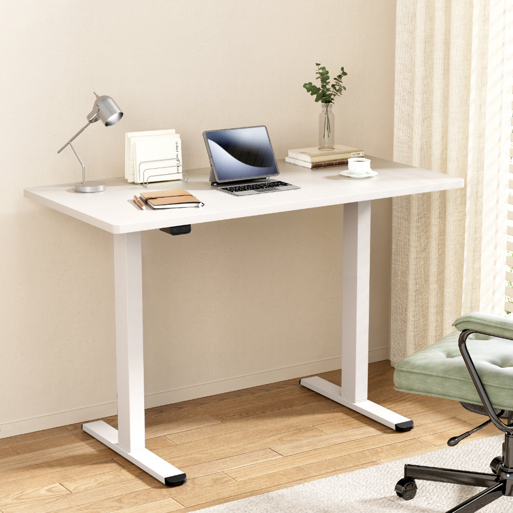 Artiss Standing Desk Motorised Dual Motor 120CM White-Office Desks-PEROZ Accessories