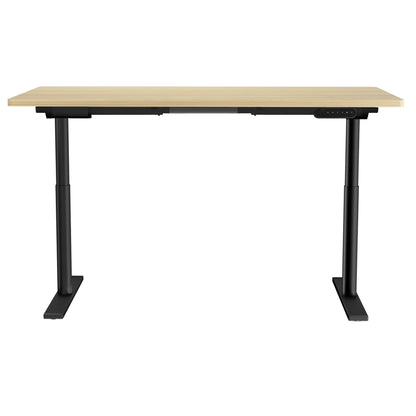 Artiss Standing Desk Motorised Electric Dual Motor White Oak 140CM-Office Desks-PEROZ Accessories