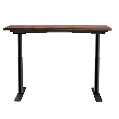 Artiss Standing Desk Motorised Electric Dual Motor Rustic Brown 120CM-Office Desks-PEROZ Accessories