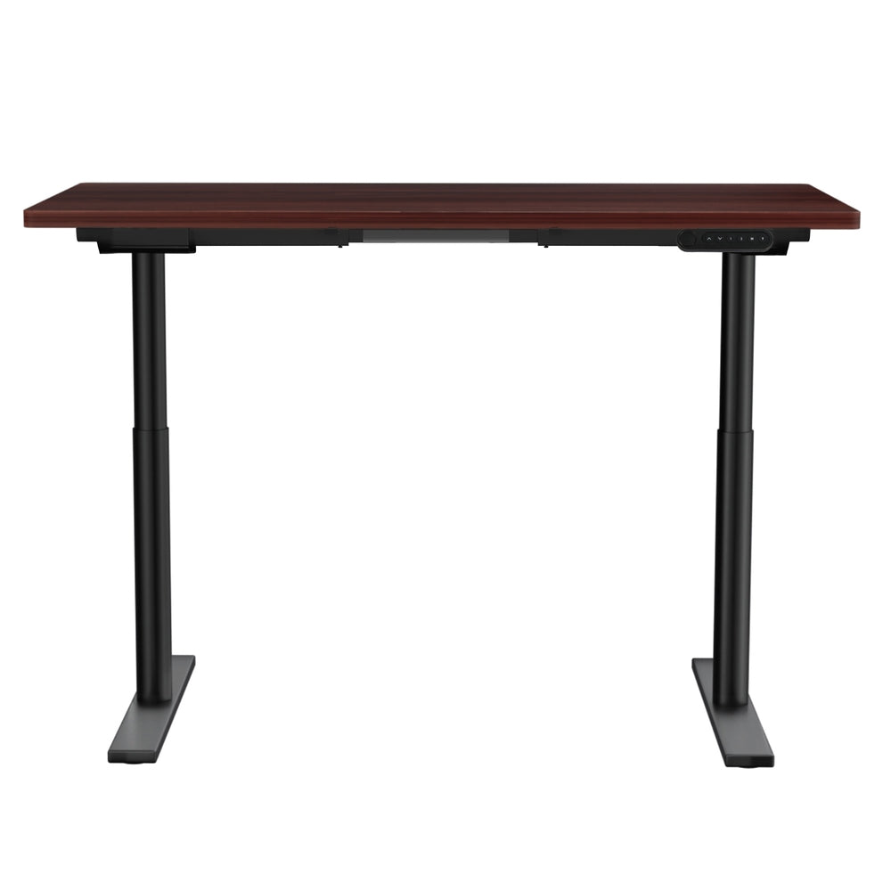 Artiss Standing Desk Motorised Electric Dual Motor Walnut 120CM-Office Desks-PEROZ Accessories