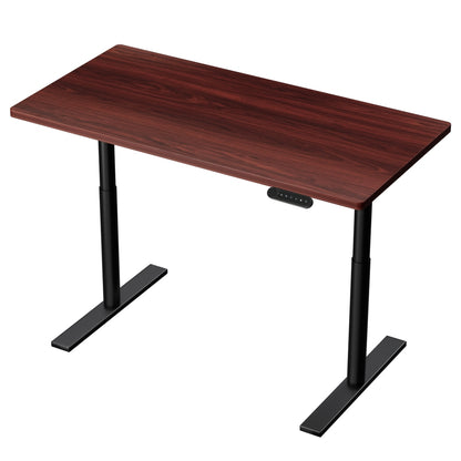 Artiss Standing Desk Motorised Electric Dual Motor Walnut 120CM-Office Desks-PEROZ Accessories