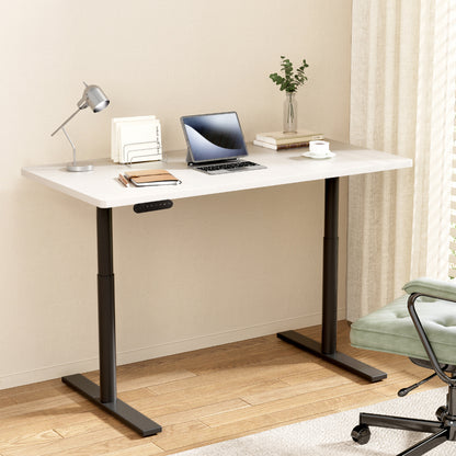 Artiss Standing Desk Motorised Electric Dual Motor White 140CM-Office Desks-PEROZ Accessories