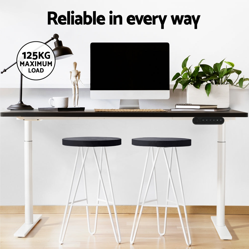 Artiss Electric Standing Desk Sit Stand Desks Motorised Dual Motor 120CM Black-Office Desks-PEROZ Accessories