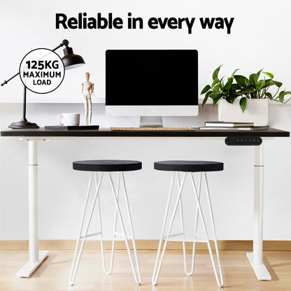 Artiss Electric Standing Desk Sit Stand Desks Motorised Dual Motor 120CM Black-Office Desks-PEROZ Accessories