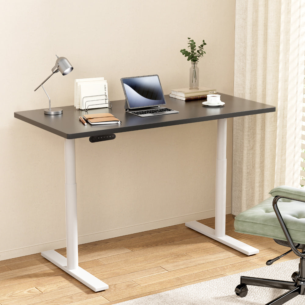 Artiss Standing Desk Motorised Electric Dual Motor 140CM Black-Office Desks-PEROZ Accessories