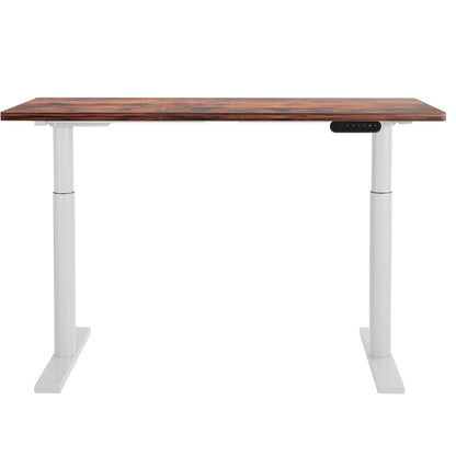 Artiss Standing Desk Motorised Electric Dual Motor 140CM Rustic Brown-Office Desks-PEROZ Accessories