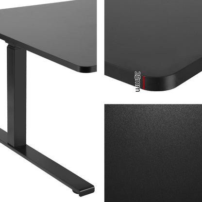 Artiss Standing Desks L-shape Motorised 160CM Black-Furniture &gt; Office-PEROZ Accessories