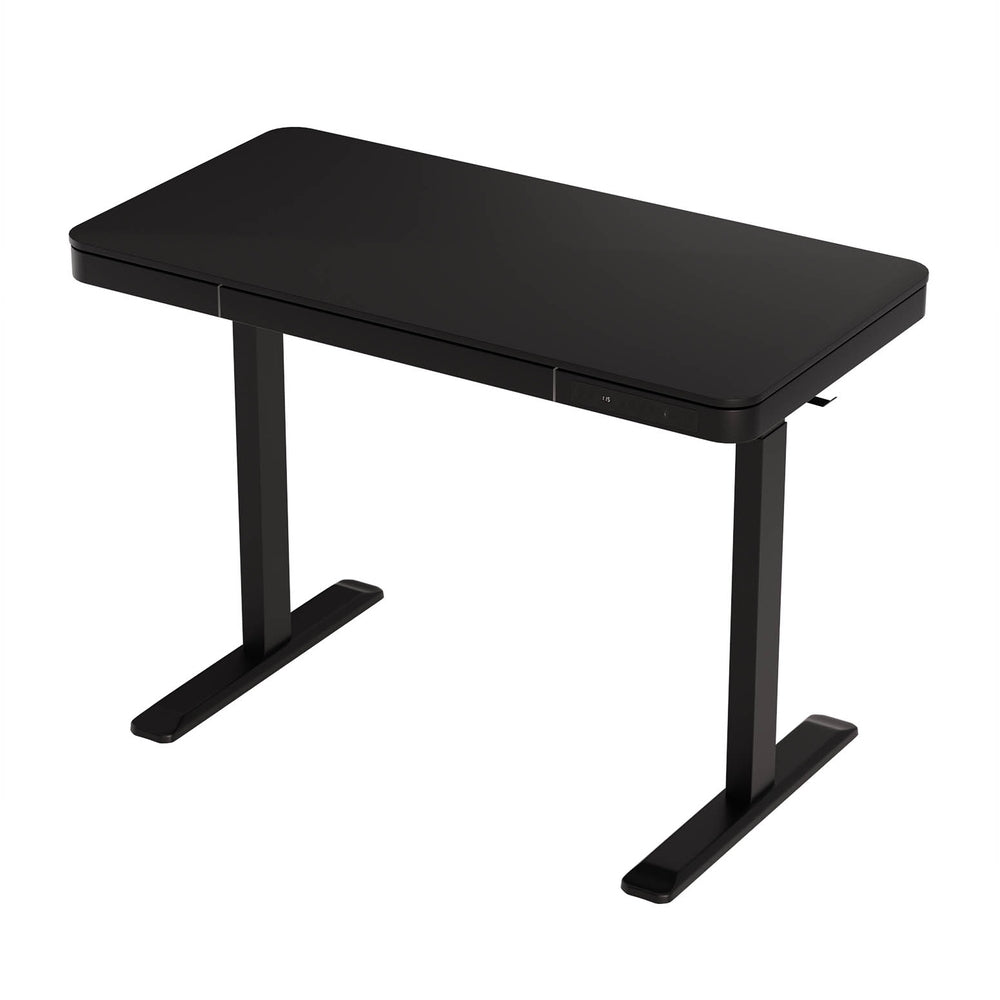 Artiss Standing Desk Motorised Electric Motor Drawer 120CM Black-Furniture &gt; Office &gt; Desks-PEROZ Accessories