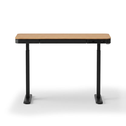 Artiss Motorised Standing Desk with Storage Drawer 120cm Wood Black-Furniture > Office > Desks-PEROZ Accessories