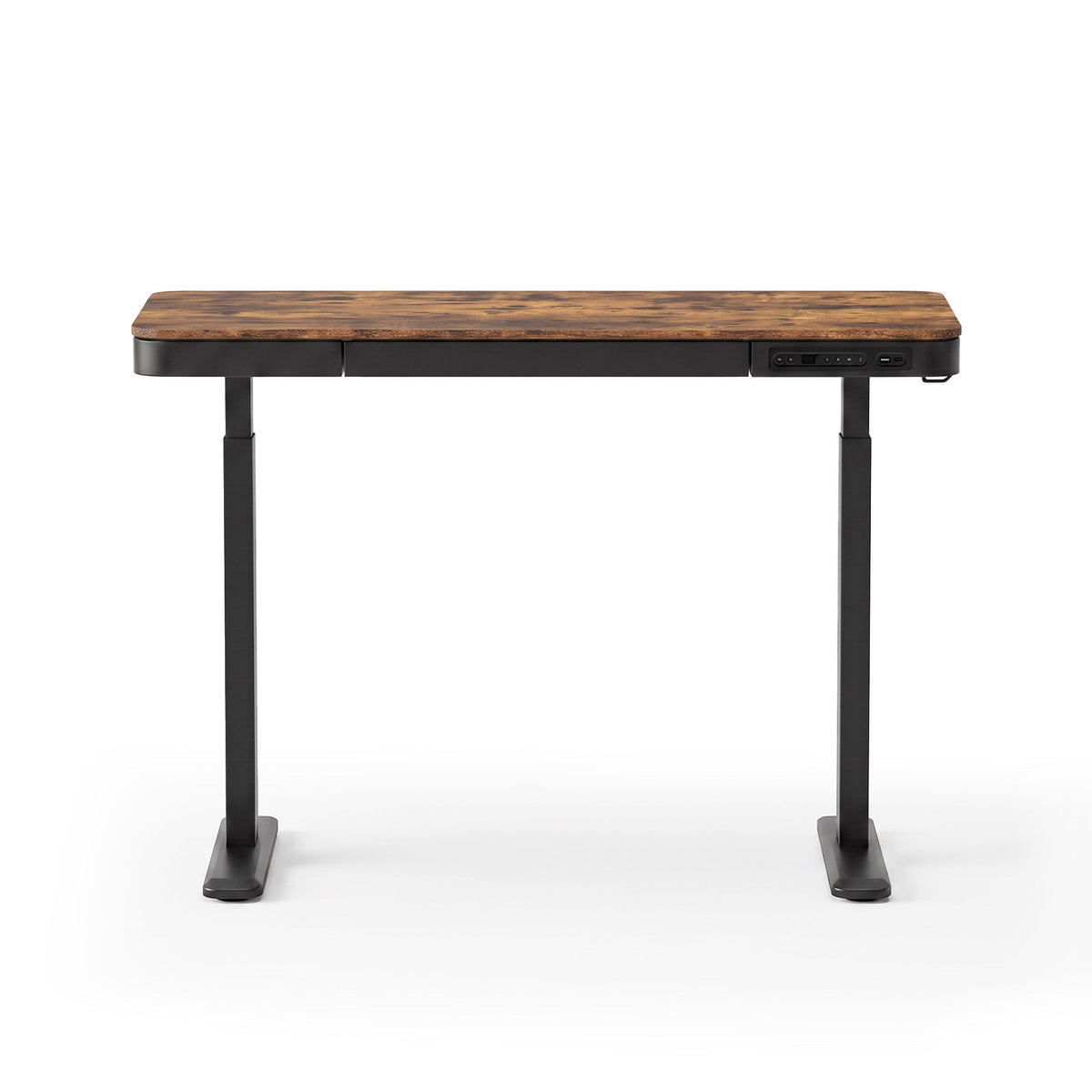Artiss Motorised Standing Desk with Storage Drawer 120cm Rustic Brown-Furniture > Office > Desks-PEROZ Accessories