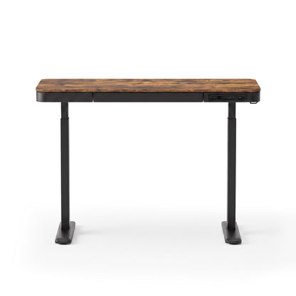Artiss Motorised Standing Desk with Storage Drawer 120cm Rustic Brown-Furniture > Office > Desks-PEROZ Accessories