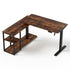 Artiss Electric Standing Desk Adjustable Motorised 120CM L Shaped Rustic Brown-Furniture > Office > Desks-PEROZ Accessories