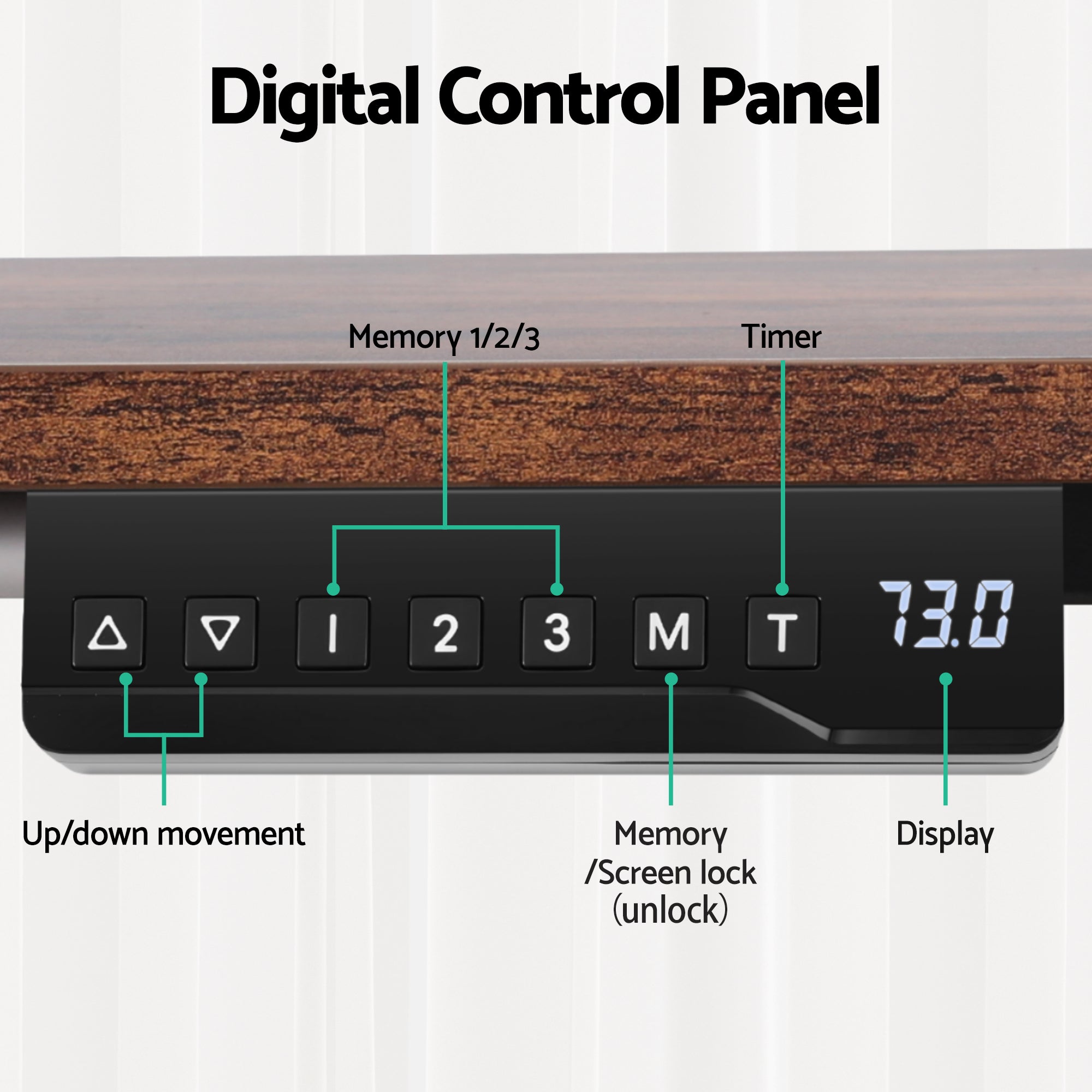 Artiss Electric Standing Desk Adjustable Motorised 120CM L Shaped Rustic Brown-Furniture &gt; Office &gt; Desks-PEROZ Accessories