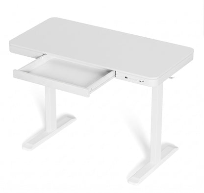 Artiss Standing Desk Motorised Electric Desks Drawer 120CM White-Furniture > Office > Desks-PEROZ Accessories