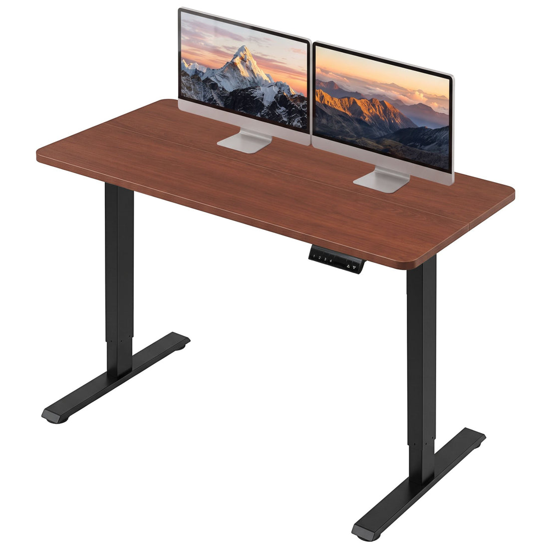 Artiss Electric Standing Desk Height Adjustable Table 120cm Walnut Black-Furniture > Office > Desks-PEROZ Accessories