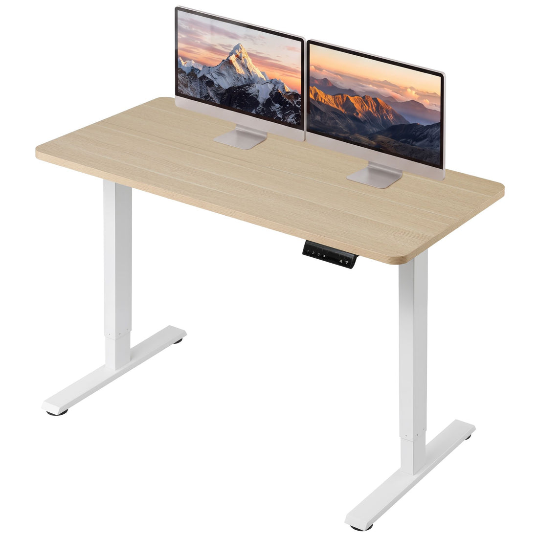 Artiss Electric Standing Desk Height Adjustable Table 120cm Oak White-Furniture > Office > Desks-PEROZ Accessories