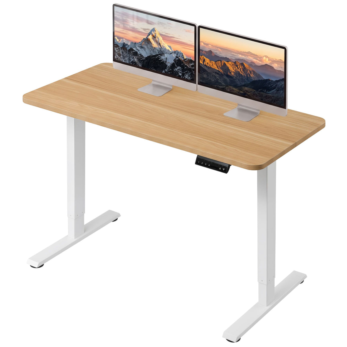Artiss Electric Standing Desk Height Adjustable Table 120cm Natural White