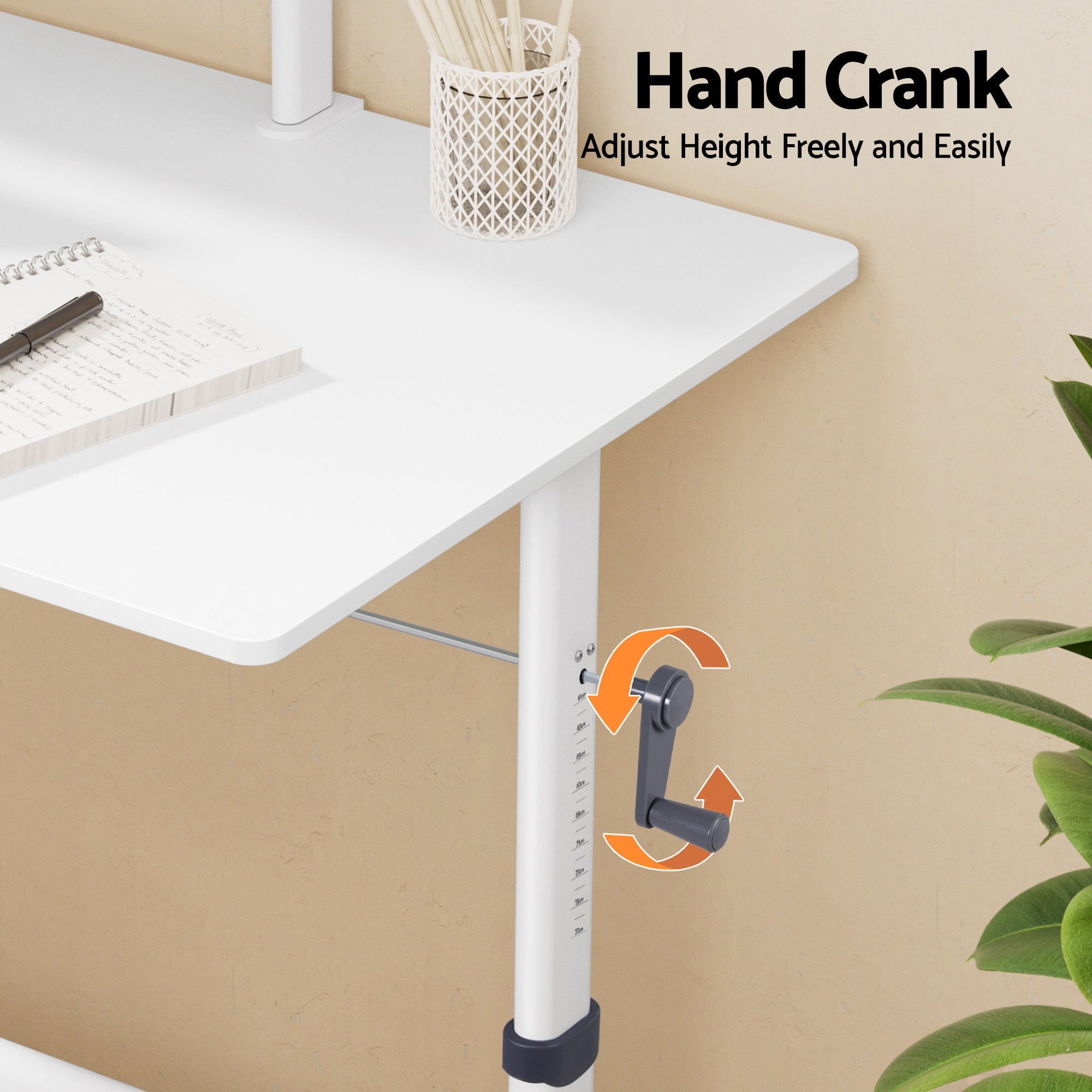 Artiss Manual Standing Desk Height Adjustable Workstation Computer Desks Study 120CM White-Furniture > Office > Desks-PEROZ Accessories