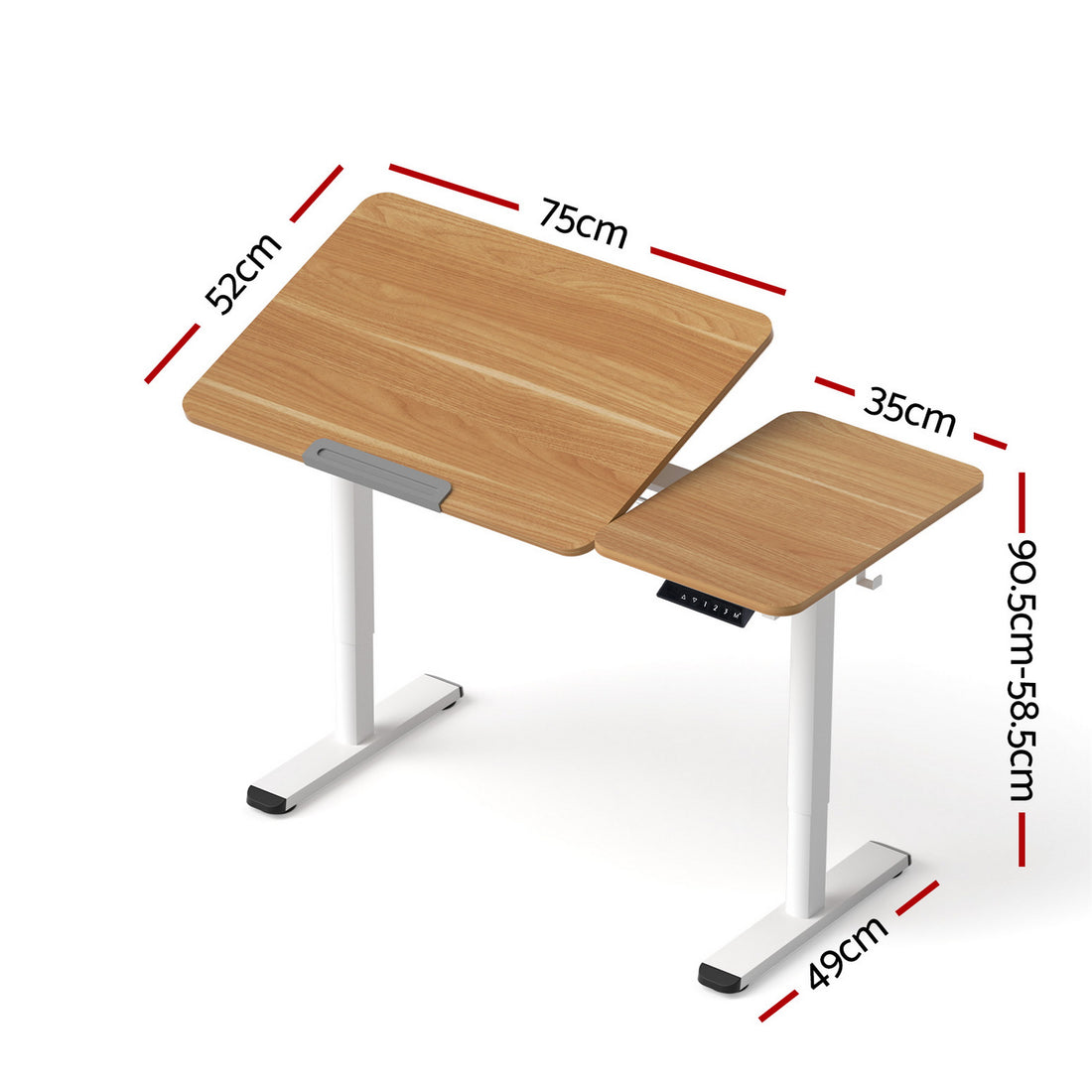 Artiss Electric Standing Desk Height Adjustable Sit Stand Desk Tilting Top-Furniture > Office > Desks-PEROZ Accessories
