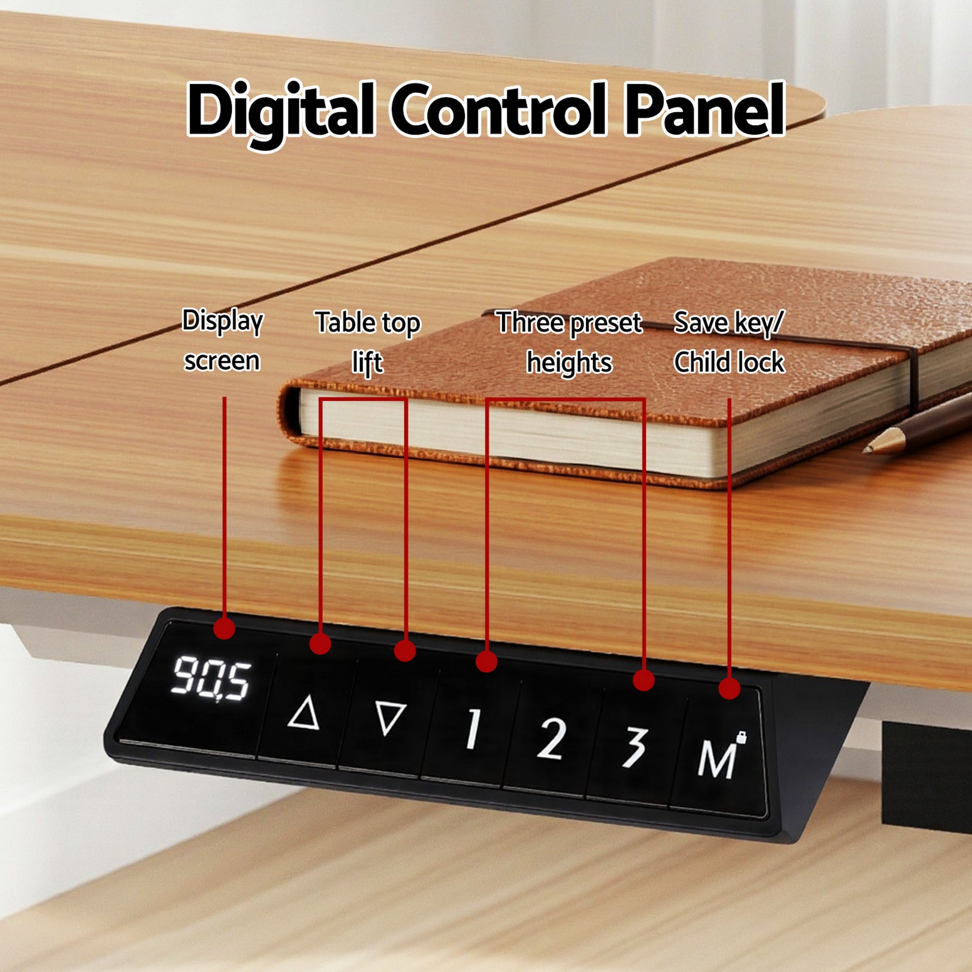 Artiss Electric Standing Desk Height Adjustable Sit Stand Desk Tilting Top-Furniture > Office > Desks-PEROZ Accessories