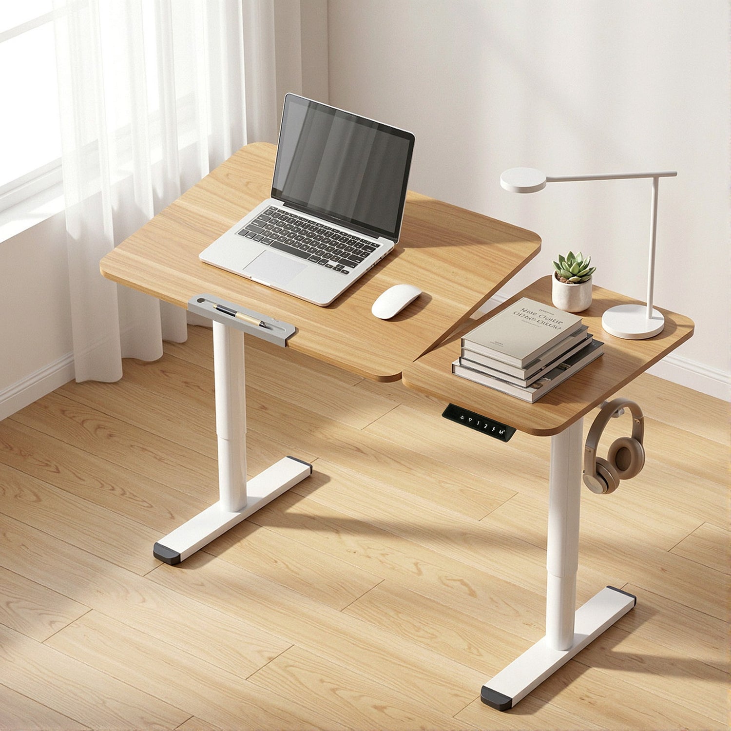 Artiss Electric Standing Desk Height Adjustable Sit Stand Desk Tilting Top-Furniture > Office > Desks-PEROZ Accessories