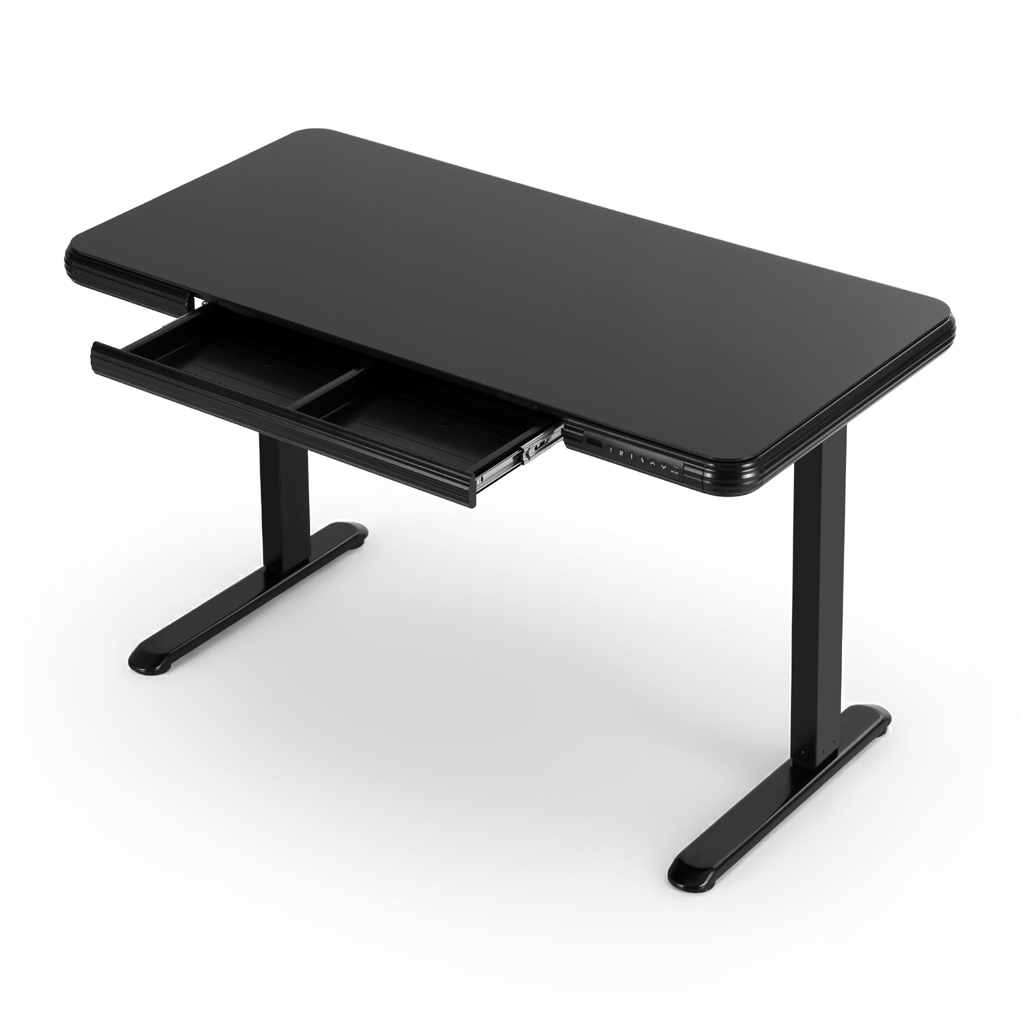 Artiss Standing Desk Motorised Tempered Glass Top Electric Black 120CM-Furniture &gt; Office &gt; Desks-PEROZ Accessories