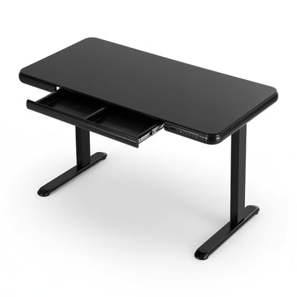 Artiss Standing Desk Motorised Tempered Glass Top Electric Black 120CM-Furniture &gt; Office &gt; Desks-PEROZ Accessories