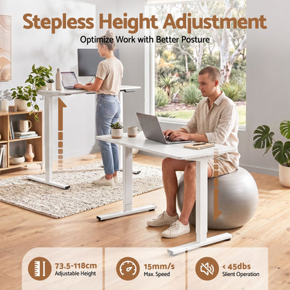 Artiss Standing Desk Electric Adjustable Ergonomic Office Table 100cm White