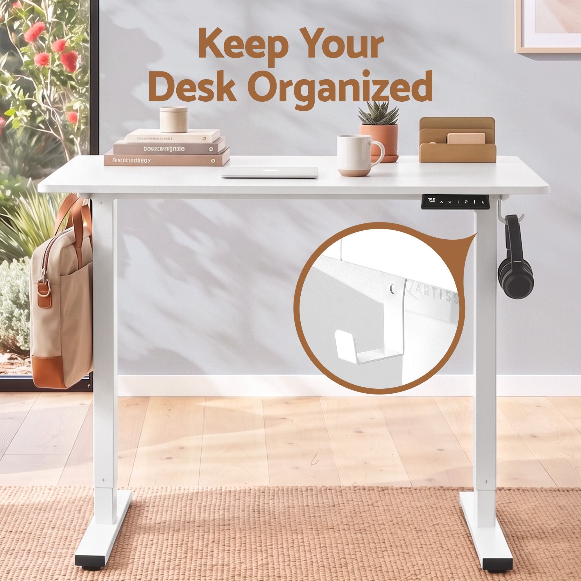 Artiss Standing Desk Electric Adjustable Ergonomic Office Table 100cm White