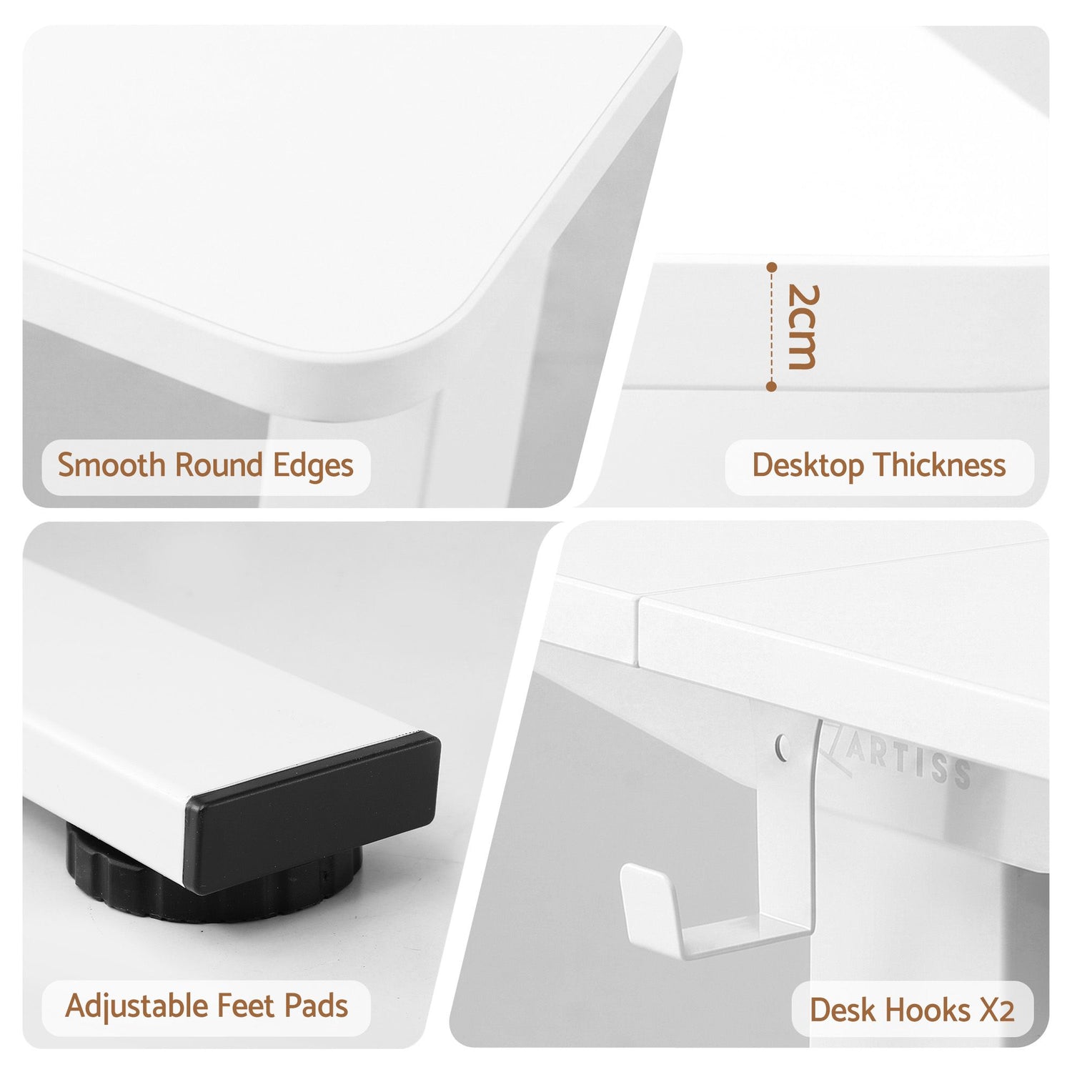 Artiss Standing Desk Electric Adjustable Ergonomic Office Table 100cm White