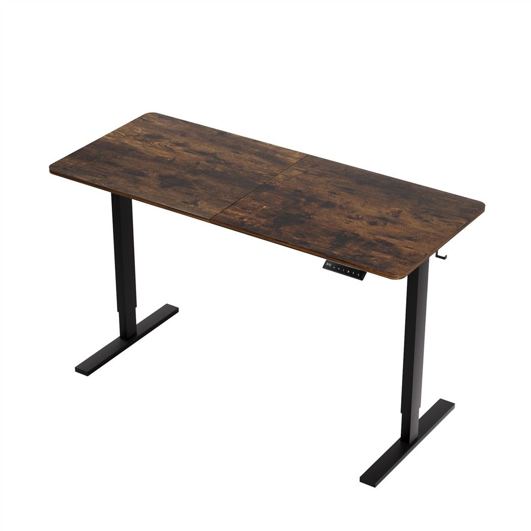 Artiss Standing Desk Height Adjustable 140cm Ergonomic Office Desk Brown-Furniture > Office > Desks-PEROZ Accessories