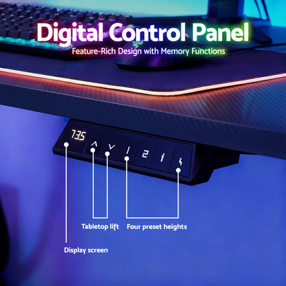 Artiss Electric Standing Desk Height Adjustable Gaming Desk Home Office 140cm-Furniture > Office > Desks-PEROZ Accessories