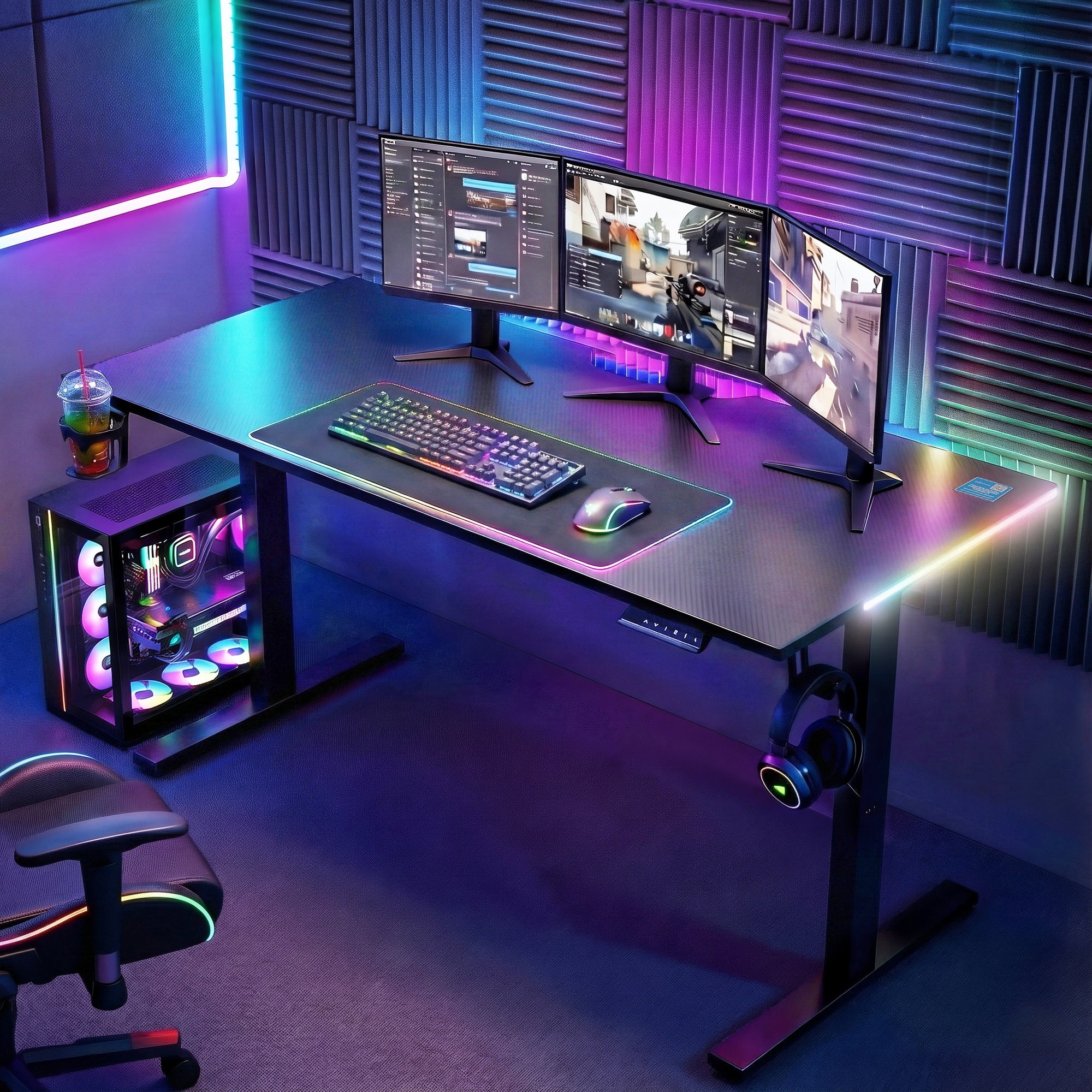 Artiss Electric Standing Desk Height Adjustable Gaming Desk Home Office 140cm-Furniture > Office > Desks-PEROZ Accessories