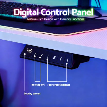 Artiss Electric Standing Desk Height Adjustable Gaming Desk Home Office 140cm-Furniture > Office > Desks-PEROZ Accessories