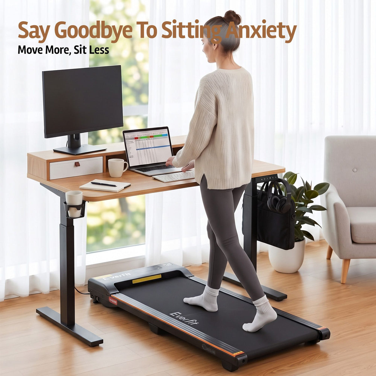Artiss Electric Standing Desk Height Adjustable Home Office 120cm Oak