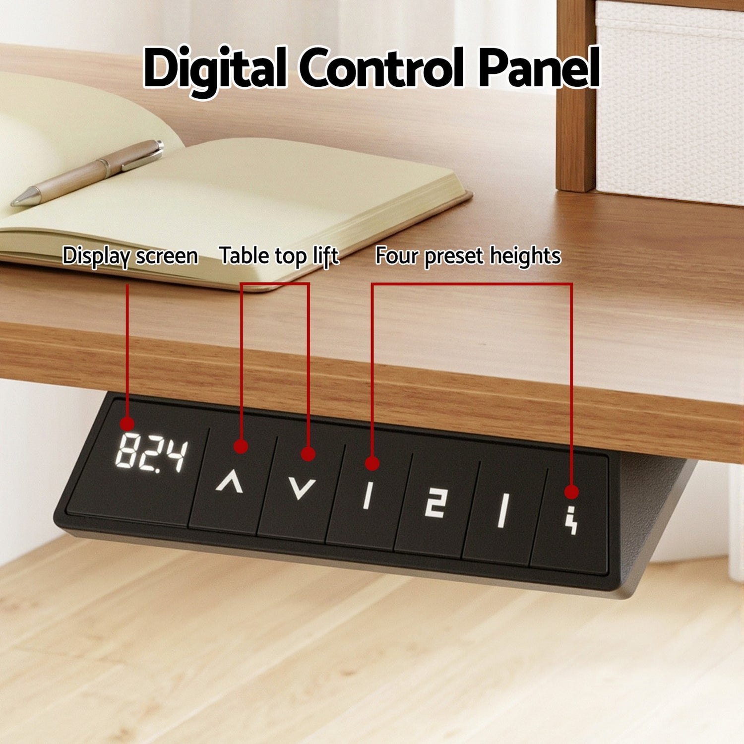 Artiss Electric Standing Desk Height Adjustable Sit Stand Desk Home Office-Furniture > Office > Desks-PEROZ Accessories