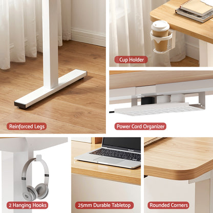Artiss Electric Standing Desk Height Adjustable Sit Stand Desk Home Office-Furniture > Office > Desks-PEROZ Accessories
